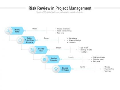 Risk review in project management