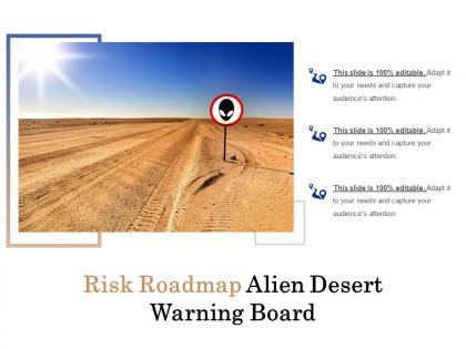Risk roadmap alien desert warning board