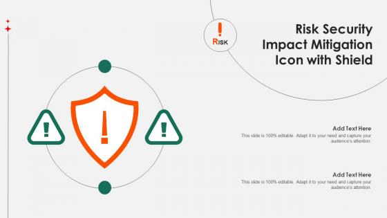 Risk Security Impact Mitigation Icon With Shield
