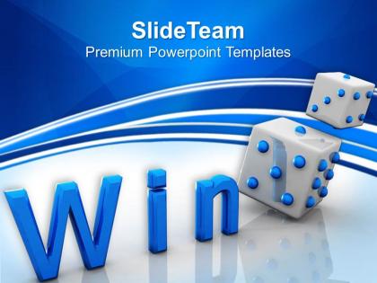 Risk strategy powerpoint templates win cube game success marketing ppt