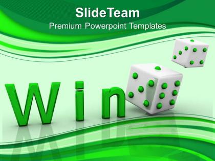 Risk strategy powerpoint templates win cube success sales ppt slides