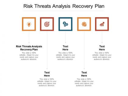 Risk threats analysis recovery plan ppt powerpoint presentation visual aids model cpb