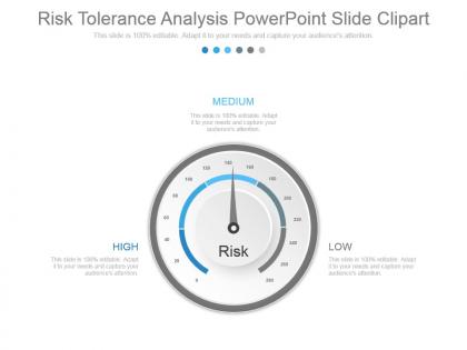 Risk tolerance analysis powerpoint slide clipart