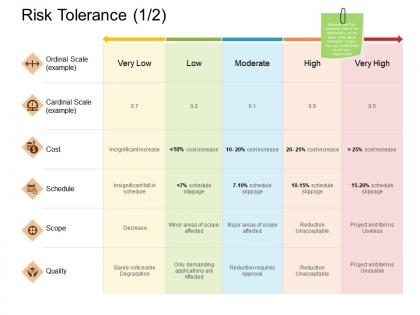 Risk tolerance quality cost ppt powerpoint presentation file rules