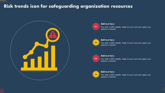 Risk Trends Icon For Safeguarding Organization Resources