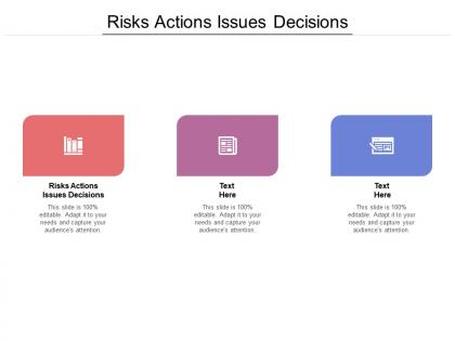Risks actions issues decisions ppt powerpoint presentation ideas layout cpb
