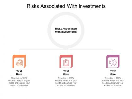 Risks associated with investments ppt powerpoint presentation show graphics cpb