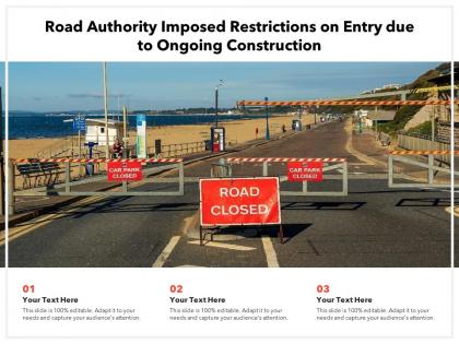 Road authority imposed restrictions on entry due to ongoing construction