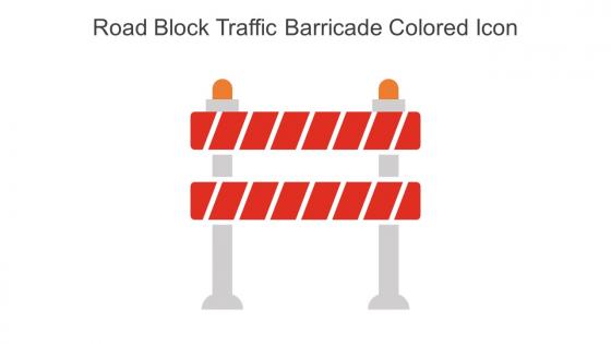 Road Block Traffic Barricade Colored Icon In Powerpoint Pptx Png And Editable Eps Format