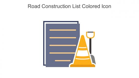 Road Construction List Colored Icon In Powerpoint Pptx Png And Editable Eps Format