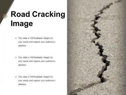 Road cracking image
