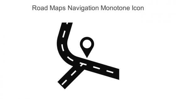 Road Maps Navigation Monotone Icon In Powerpoint Pptx Png And Editable Eps Format