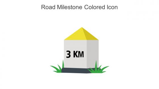 Road Milestone Colored Icon In Powerpoint Pptx Png And Editable Eps Format