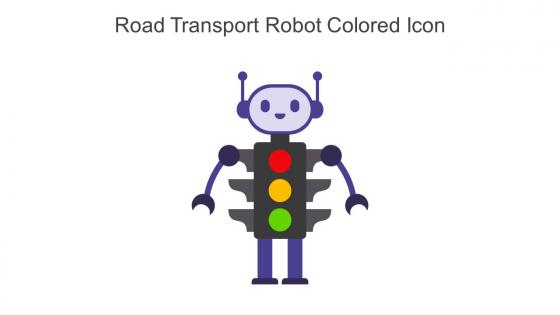Road Transport Robot Colored Icon In Powerpoint Pptx Png And Editable Eps Format