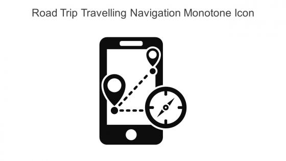 Road Trip Travelling Navigation Monotone Icon In Powerpoint Pptx Png And Editable Eps Format