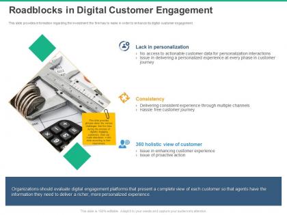 Roadblocks in digital customer engagement consistency ppt powerpoint presentation portfolio