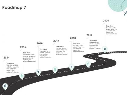 Roadmap 2014 to 2020 f885 ppt powerpoint presentation gallery vector