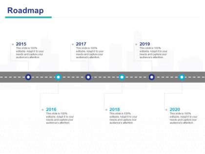 Roadmap 2015 to 2020 ppt powerpoint presentation styles files
