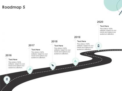 Roadmap 2016 to 2020 f883 ppt powerpoint presentation gallery mockup