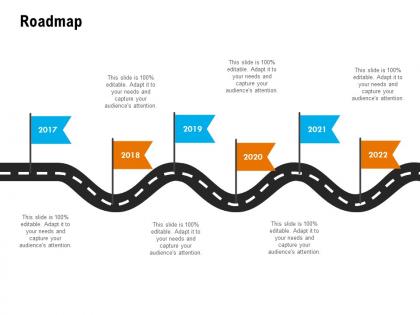 Roadmap 2017 to 2022 c1056 ppt powerpoint presentation file grid