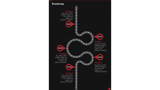 Roadmap Basketball Sponsorship Proposal One Pager Sample Example Document