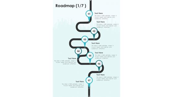 Roadmap Business Event Photography Proposal Template One Pager Sample Example Document