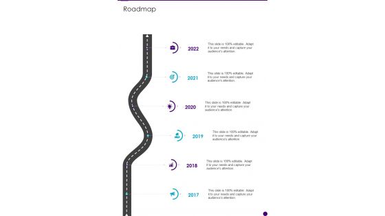 Roadmap Business To Business Services Proposal One Pager Sample Example Document
