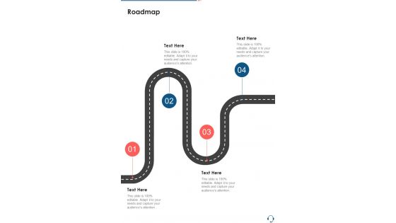 Roadmap Call Center Proposal One Pager Sample Example Document