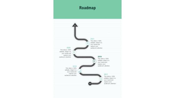 Roadmap Change Management Proposal One Pager Sample Example Document