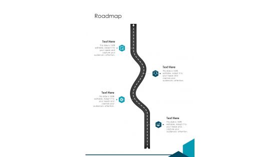 Roadmap Commercial Insurance Proposal One Pager Sample Example Document