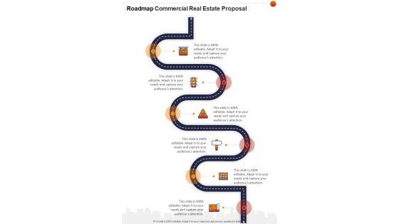 Roadmap Commercial Real Estate Proposal One Pager Sample Example Document