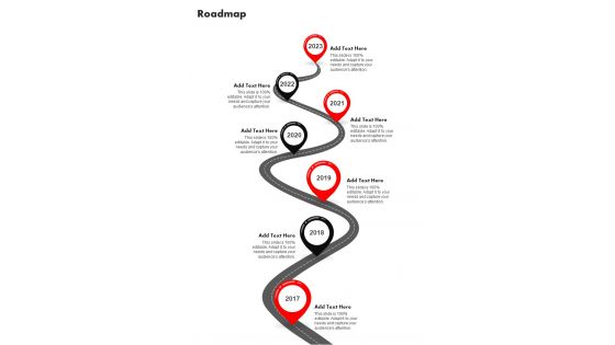Roadmap Corporate Cab Proposal One Pager Sample Example Document
