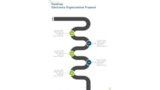 Roadmap Electronics Organizational Proposal One Pager Sample Example Document