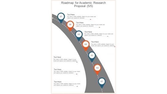 Roadmap For Academic Research Proposal Needs One Pager Sample Example Document