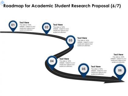 Roadmap for academic student research proposal l1726 ppt powerpoint presentation show