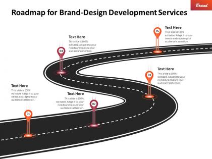 Roadmap for brand design development services ppt powerpoint demonstration