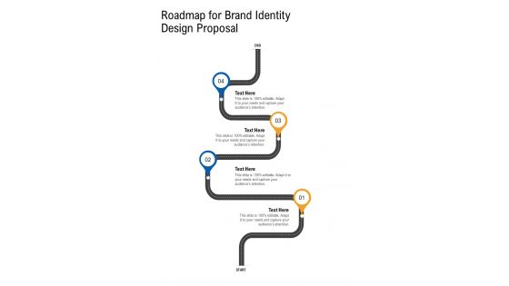 Roadmap For Brand Identity Design Proposal One Pager Sample Example Document