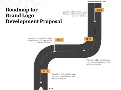 Roadmap for brand logo development proposal ppt powerpoint presentation gallery ideas