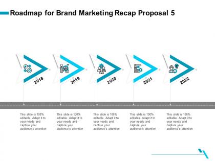 Roadmap for brand marketing recap proposal 5 ppt file elements