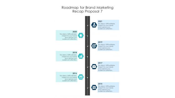 Roadmap For Brand Marketing Recap Proposal 7 One Pager Sample Example Document