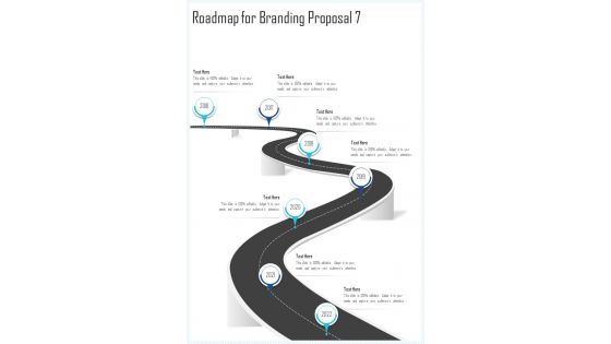 Roadmap For Branding Proposal One Pager Sample Example Document