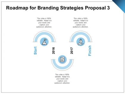Roadmap for branding strategies proposal a1232 ppt powerpoint presentation infographics