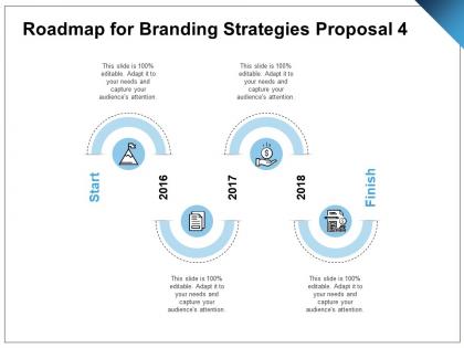 Roadmap for branding strategies proposal a1233 ppt powerpoint presentation infographics