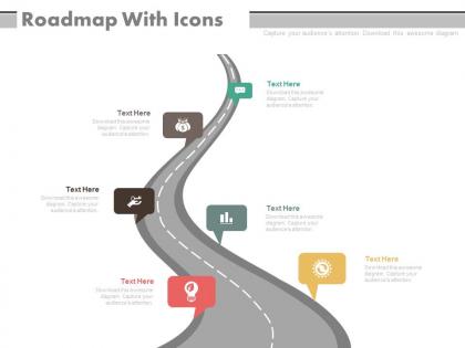Roadmap for business achievement analysis powerpoint slides