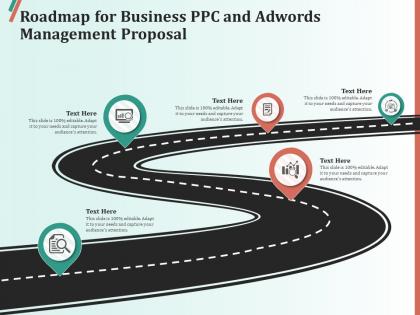 Roadmap for business ppc and adwords management proposal ppt clipart