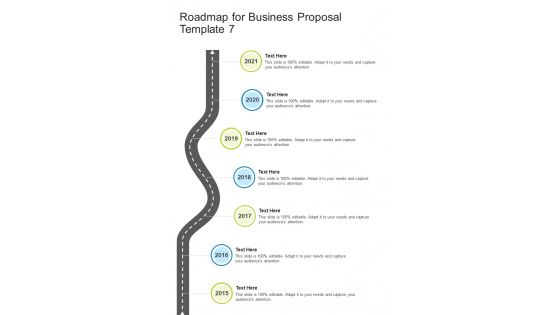 Roadmap For Business Proposal Template One Pager Sample Example Document