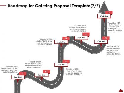 Roadmap for catering proposal seven step ppt powerpoint graphics example