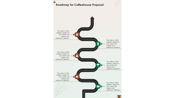 Roadmap For Coffeehouse Proposal One Pager Sample Example Document