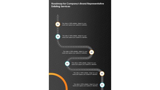 Roadmap For Companys Brand Representative One Pager Sample Example Document