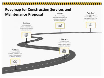 Roadmap for construction services and maintenance proposal ppt file format ideas